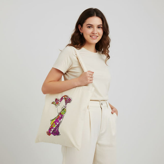 Sac fourre tout femme Nox l'empreinte naissante porté - Accessoire artistique minimaliste WO