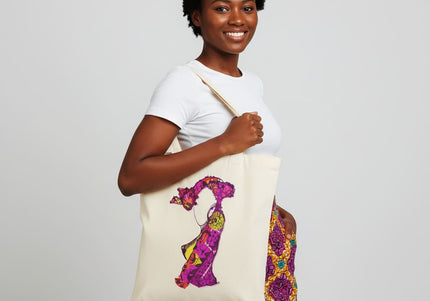 Sac fourre tout femme Nox l'empreinte vibrante porté - Accessoire artistique violet WO