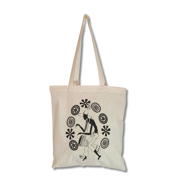 illustration contemporaine noir et blanc rythme intérieur WO formes circulaires inspiration percussions djembé