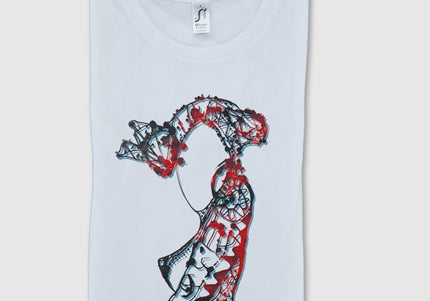 T-shirt art Nox l'empreinte ardente orange - Création artistique graphique pop art WO