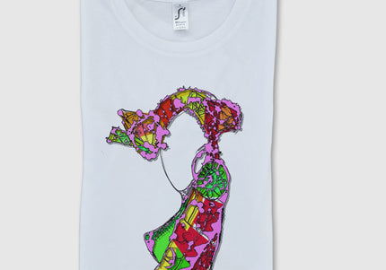T-shirt art Nox l'empreinte incandescente rose - Création artistique graphique pop art WO