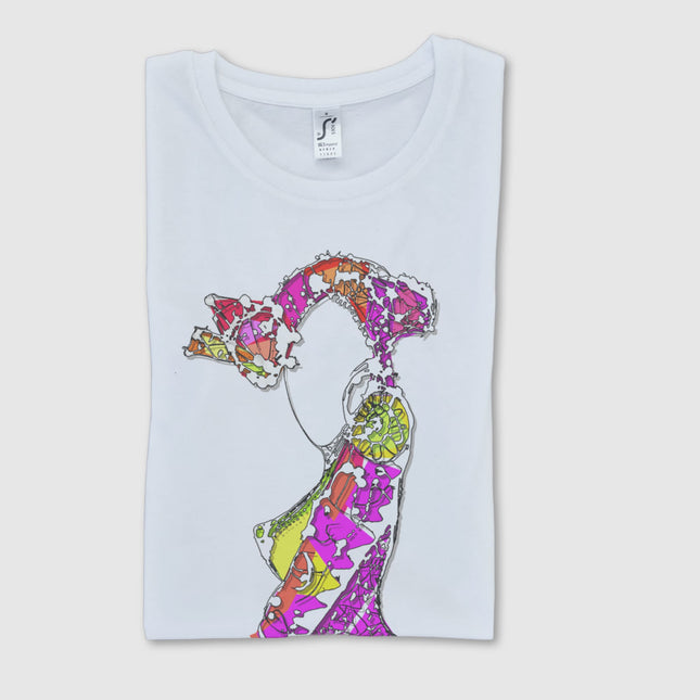T-shirt art Nox l'empreinte naissante - Création artistique graphique pop art WO