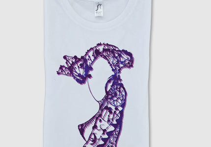 T-shirt art Nox l'empreinte nocturne violet - Création artistique graphique pop art WO