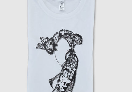 T-shirt art Nox l'empreinte persistante noir - Création artistique graphique pop art WO