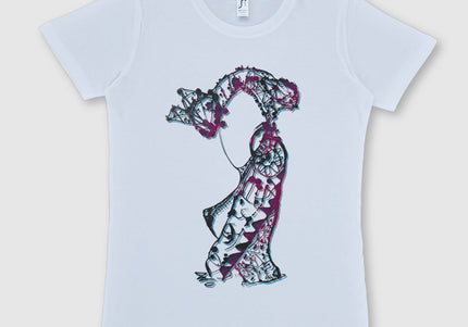 T-shirt imprimé Nox l'empreinte fragmentée femme coton - Design contemporain WO