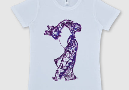 T-shirt imprimé Nox l'empreinte nocturne femme coton - Design contemporain WO