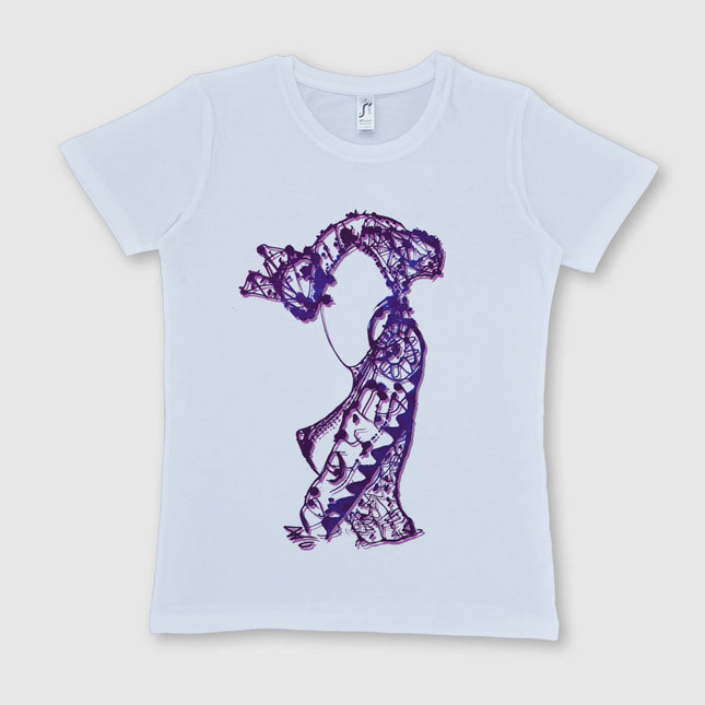 T-shirt imprimé Nox l'empreinte nocturne femme coton - Design contemporain WO