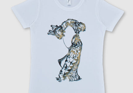 T-shirt imprimé Nox l'empreinte patinée femme coton - Design contemporain WO