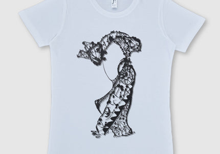 T-shirt imprimé Nox l'empreinte persistante femme coton - Design contemporain WO