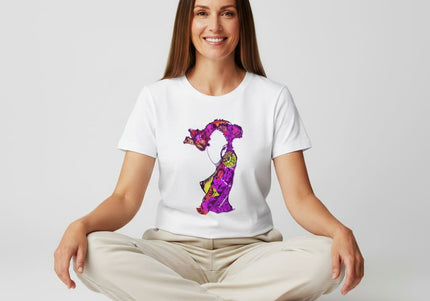 T-shirt original Nox l'empreinte vibrante violet magenta - Design graphique WO