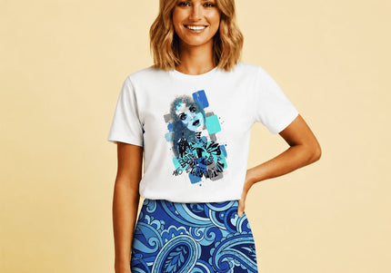 t-shirt original de wo pour femme en coton avec imprime sasha rebelle intuitive