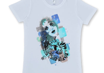 t shirt original en coton a plat de wostore modele art sasha rebelle intuitive