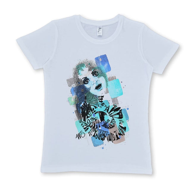 t shirt original en coton a plat de wostore modele art sasha rebelle intuitive