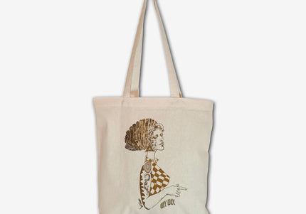 Tote bag imprimé Louise Insoumise sans chichi femme toile coton - Design contemporain WO