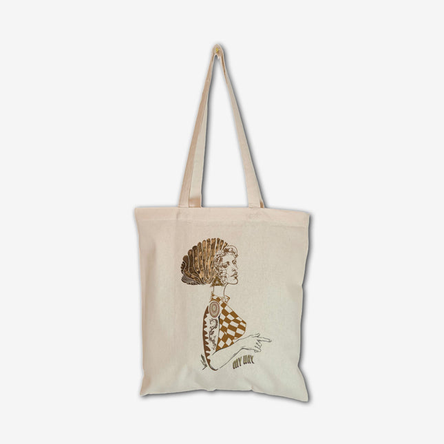 Tote bag imprimé Louise Insoumise sans chichi femme toile coton - Design contemporain WO