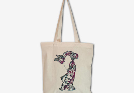 Tote bag imprimé Nox l'empreinte fragmentée femme toile coton - Design contemporain WO
