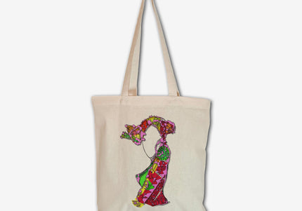 Tote bag imprimé Nox l'empreinte incandescente femme toile coton - Design contemporain WO