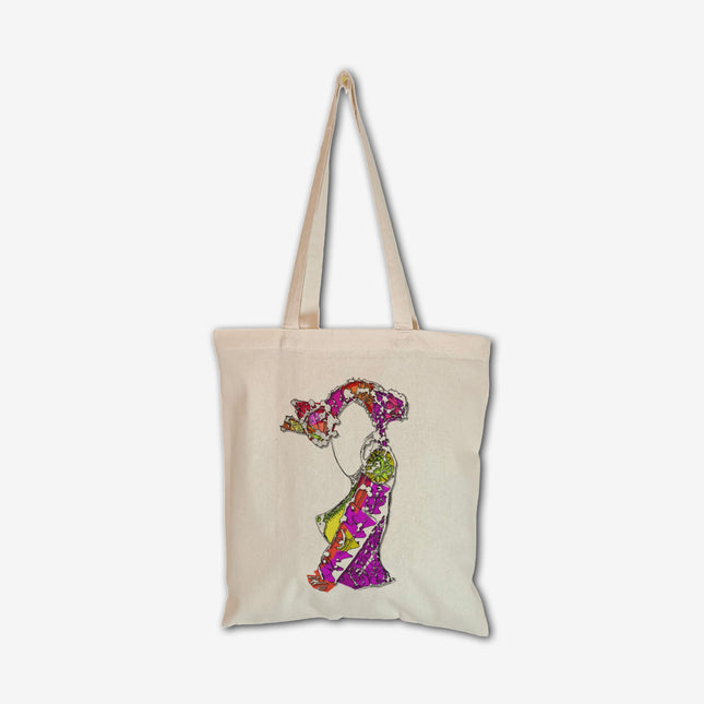 Tote bag imprimé Nox l'empreinte naissante femme toile coton - Design contemporain WO