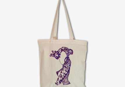 Tote bag imprimé Nox l'empreinte nocturne femme toile coton - Design contemporain WO