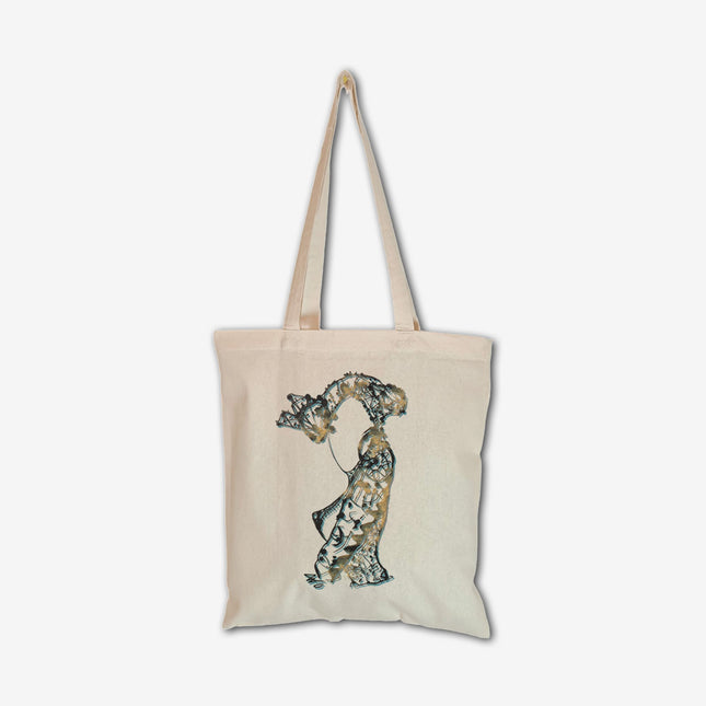 Tote bag imprimé Nox l'empreinte patinée femme toile coton - Design contemporain WO