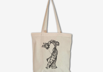 Tote bag imprimé Nox l'empreinte persistante femme toile coton - Design contemporain WO