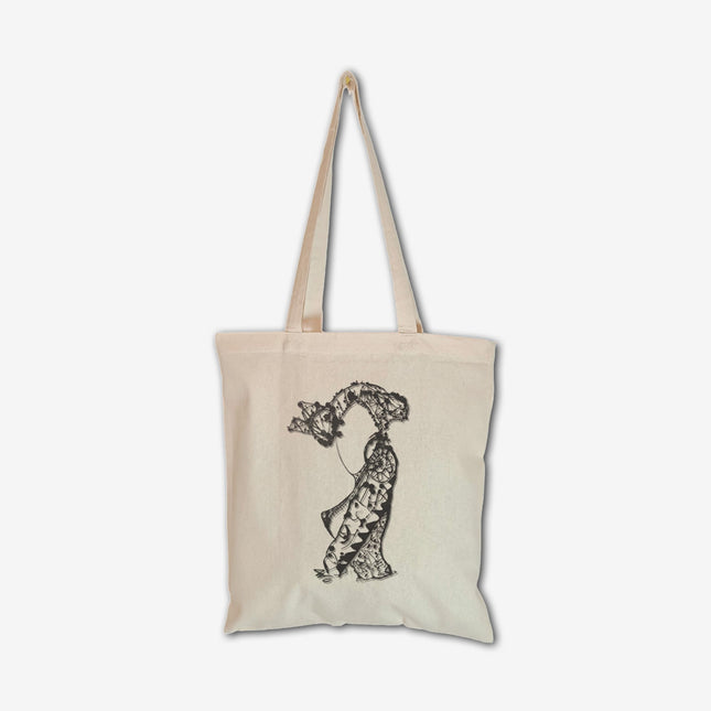 Tote bag imprimé Nox l'empreinte persistante femme toile coton - Design contemporain WO