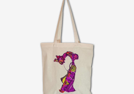 Tote bag imprimé Nox l'empreinte vibrante femme toile coton - Design contemporain WO