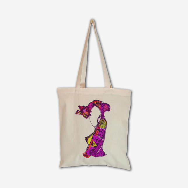 Tote bag imprimé Nox l'empreinte vibrante femme toile coton - Design contemporain WO