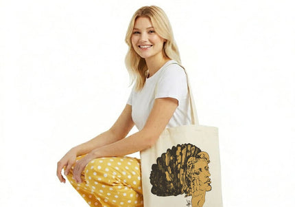 Tote bag femme minimaliste Jade Silence Ancré – illustration originale par l'artiste WO