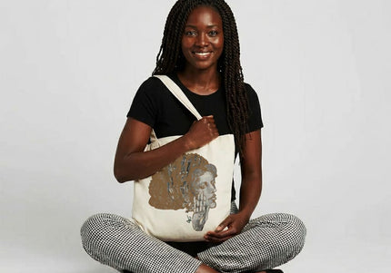 Tote bag illustration femme Jade Silence Incarné – Art sac original signé WO